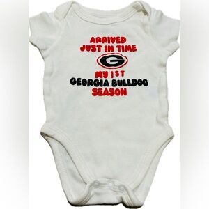Kidgets White Baby UGA Fan Onesie
